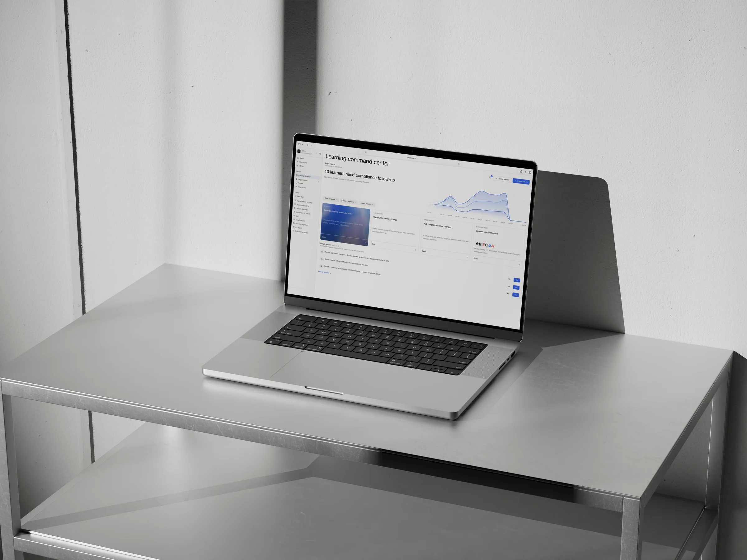 TO SEE Learning Command Center open on a MacBook